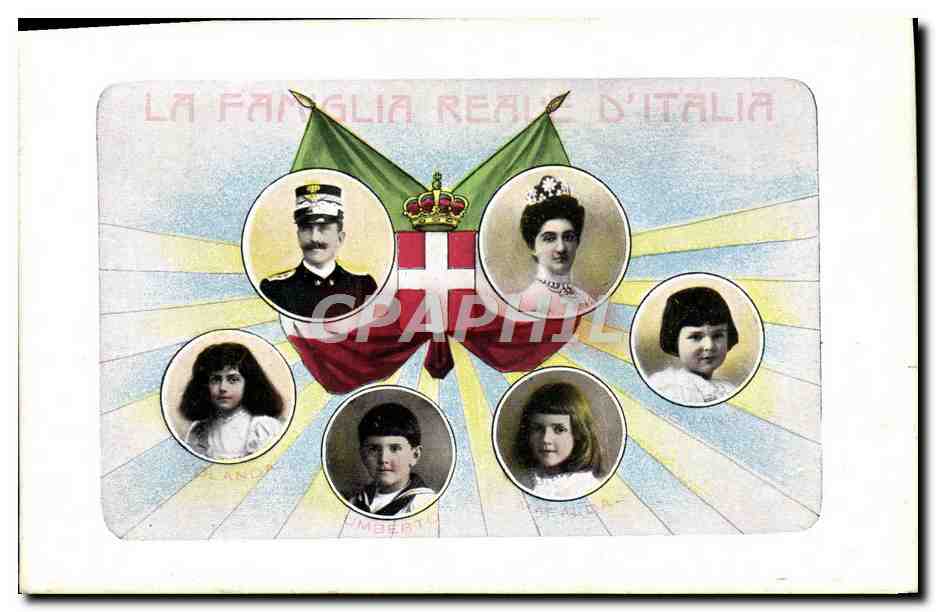 The Royal Family of Italy — portraits of the Italian royal family — publisher not visible