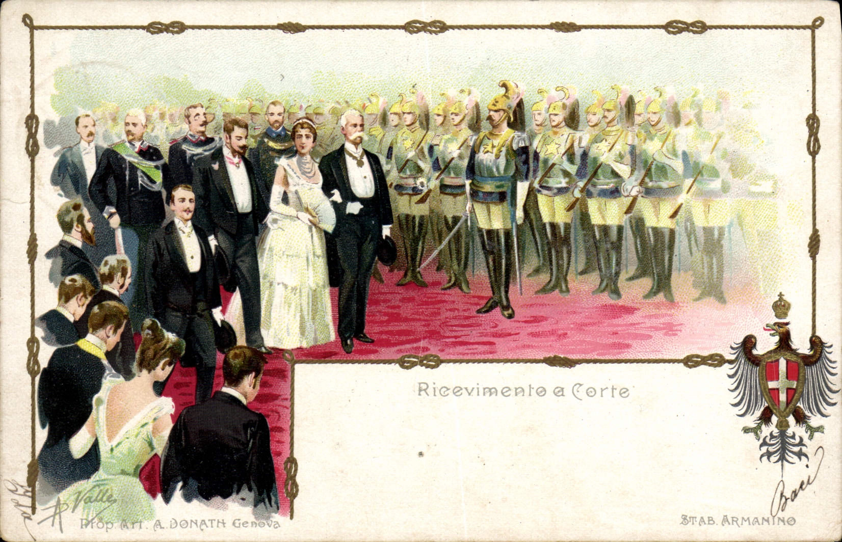 Ricevimento a Corte — A. DONATH Genova — Stab. Armanino