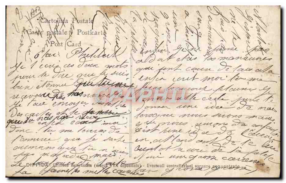 Famiglia Reale a Racconigi — éditeur Al. Guglielmi & Boccafuso — Verso