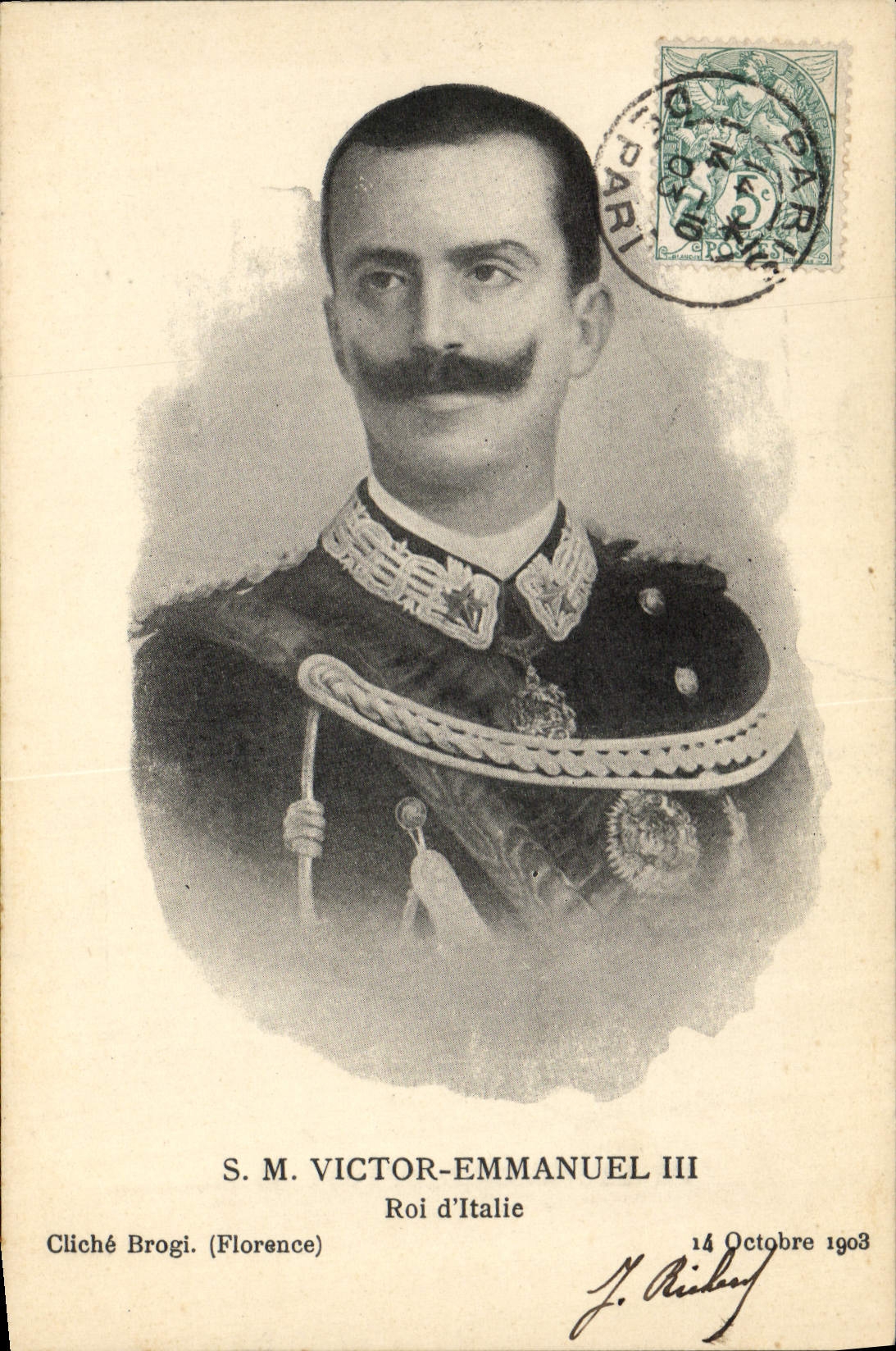 S.M. Victor-Emmanuel III — Roi d'Italie — Cliché Brogi (Florence)