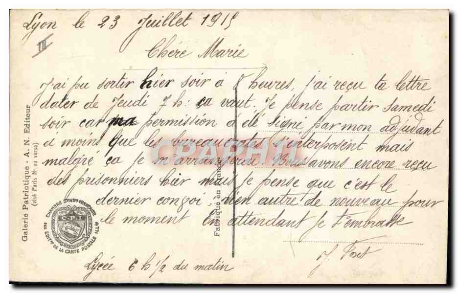 S.M. Le Roi d'Italie — portrait officiel — A.N. Paris, n° 526 — Verso