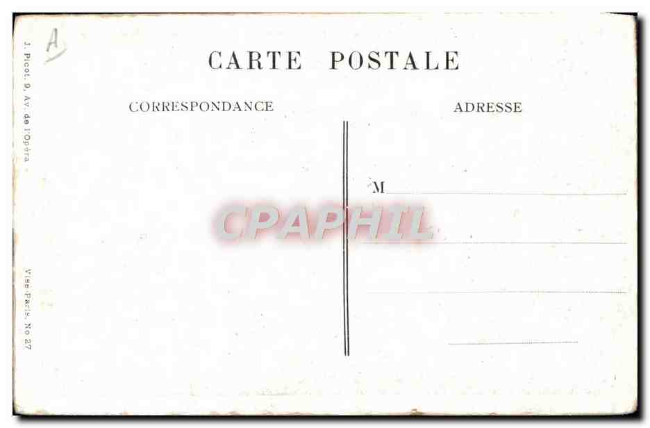 Victor-Emmanuel III roi d'Italie — portrait en uniforme — éditeur J. Picol, Paris, n° 27 — Verso