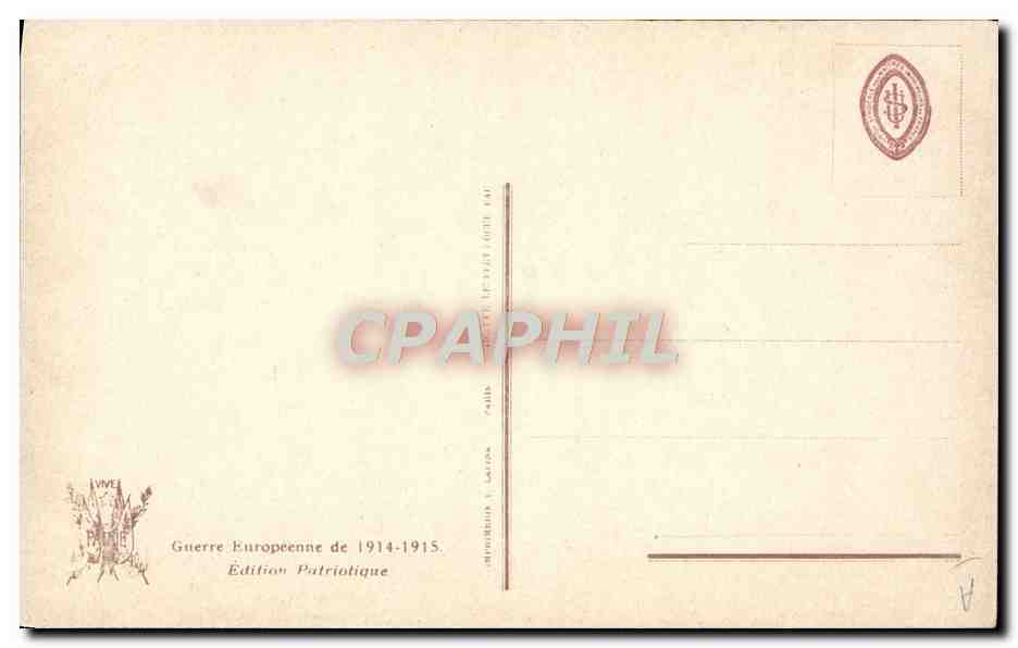 S.M. Victor Emmanuel III — Roi d'Italie — Édition patriotique 1915 — Verso