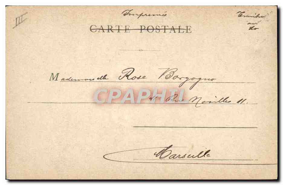 S.M. Victor Emmanuel III, Roi d'Italie — Cliché Brugni, Florence — Paris, Octobre 1903 — Verso
