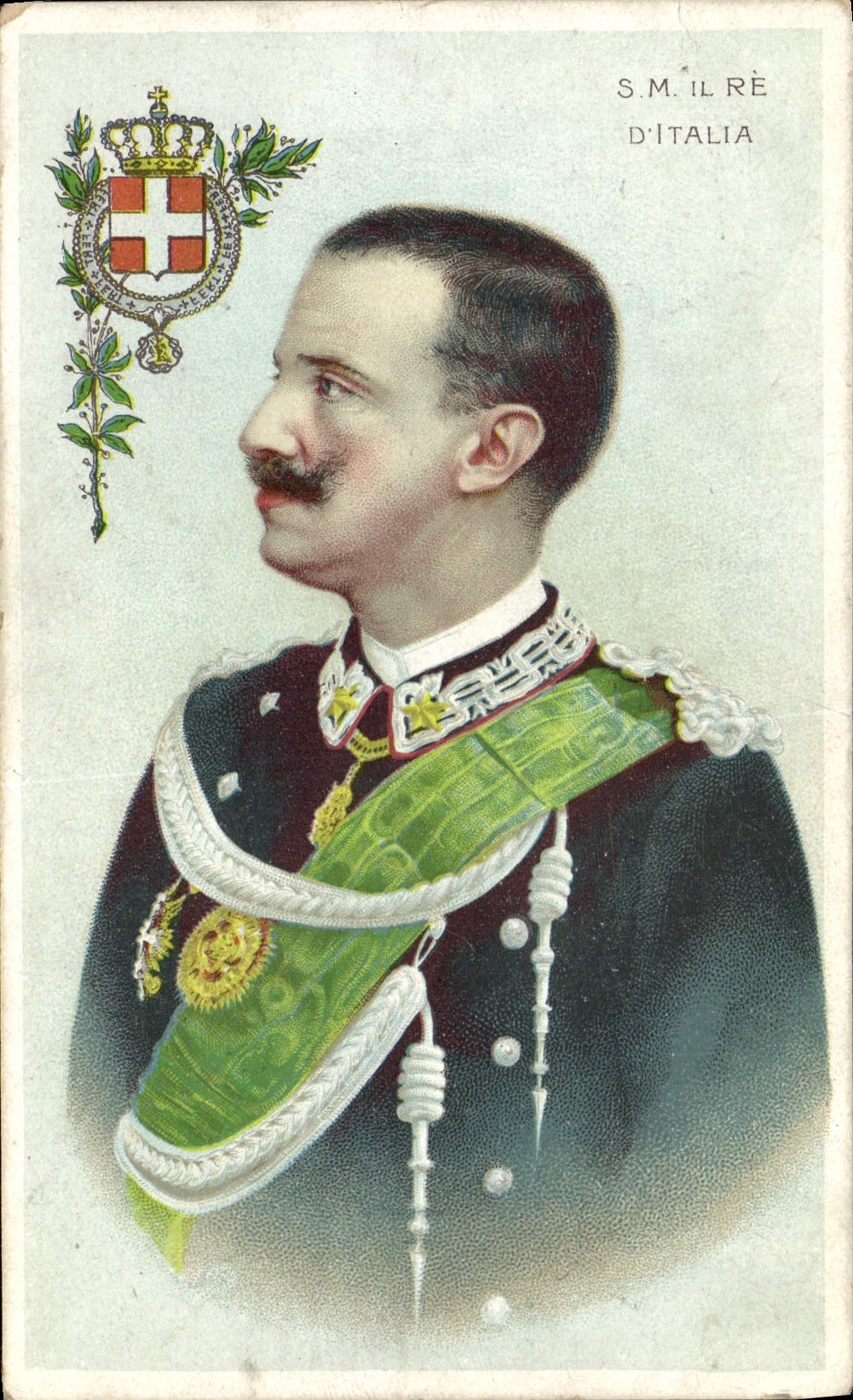 Portrait du roi d'Italie — S.M. IL RÉ D'ITALIA — éditeur CPAPHIL