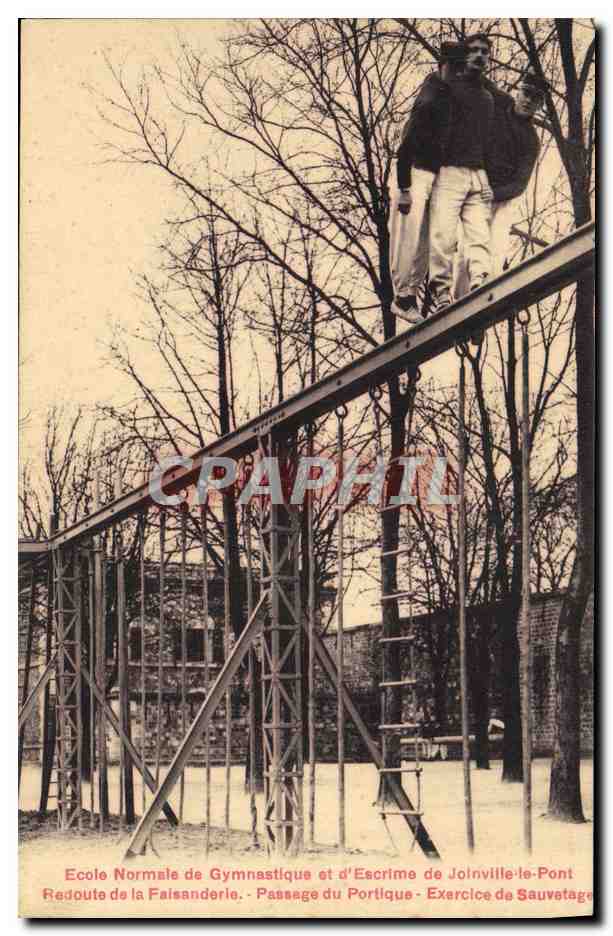 École Normale de Gymnastique et d'Escrime de Joinville-le-Pont — Passage du Portique - Exercice de Sauvetage