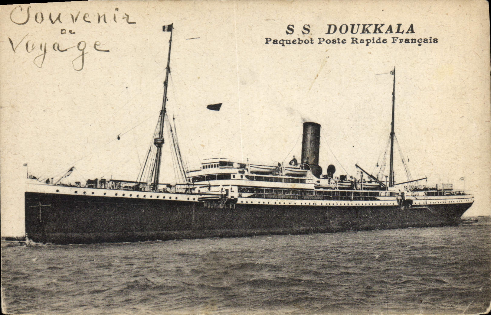 S.S. DOUKKALA — Paquebot Poste Rapide Français — éditeur inconnu