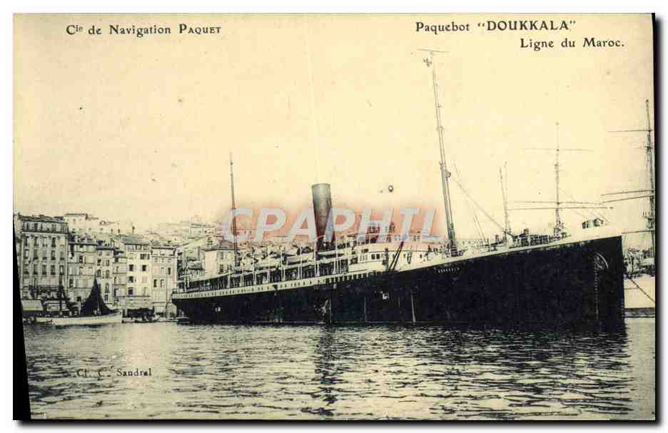 Paquebot "DOUKKALA" — Ligne du Maroc — Cl. C. Sandrel