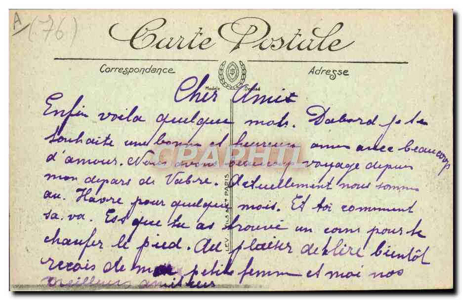 Le Havre — Salida del « Chicago » — n°44 — Reverso