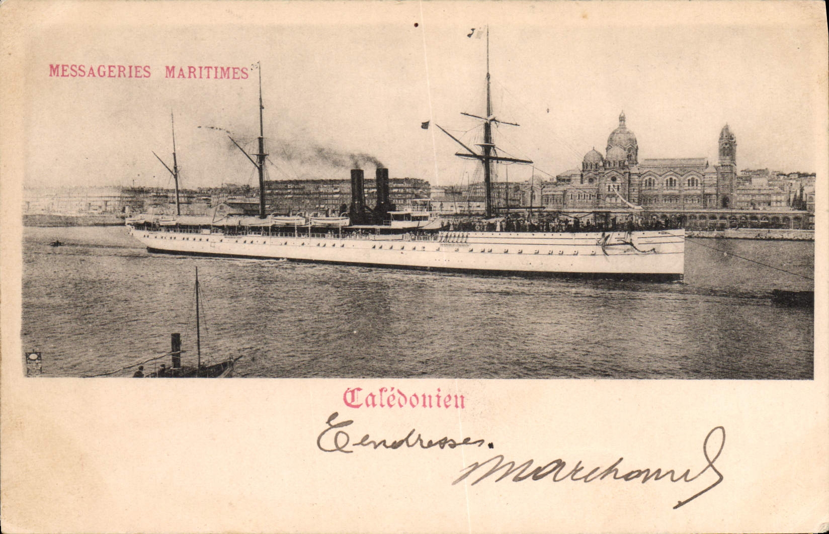 Caledonien — Port de Marseille — Messageries Maritimes