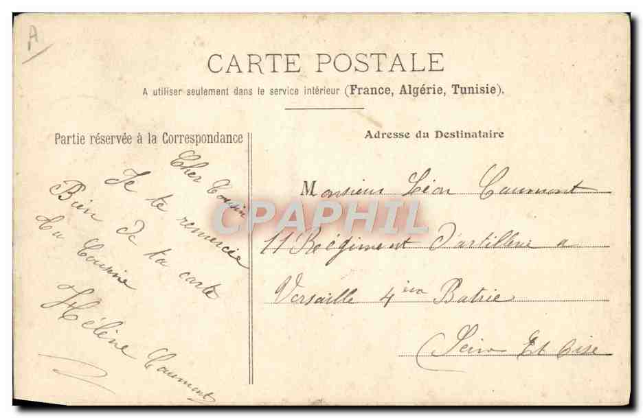 Le Havre — Transatlántico "La Champagne" saliendo del Puerto — La Normandía — Reverso