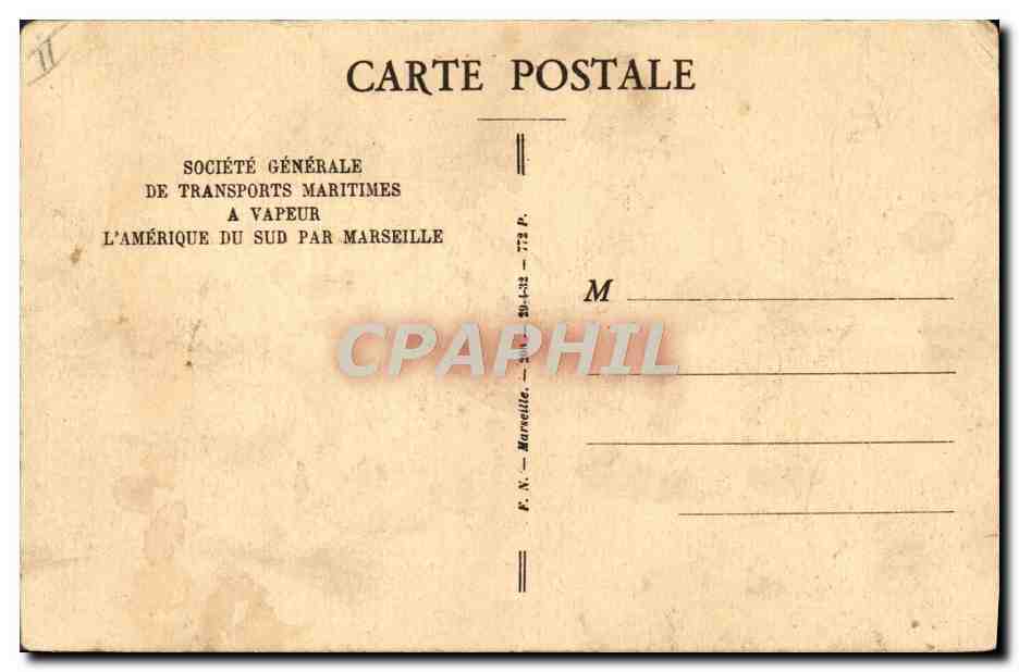 CPA Bateau Paquebot Campana — Rückseite