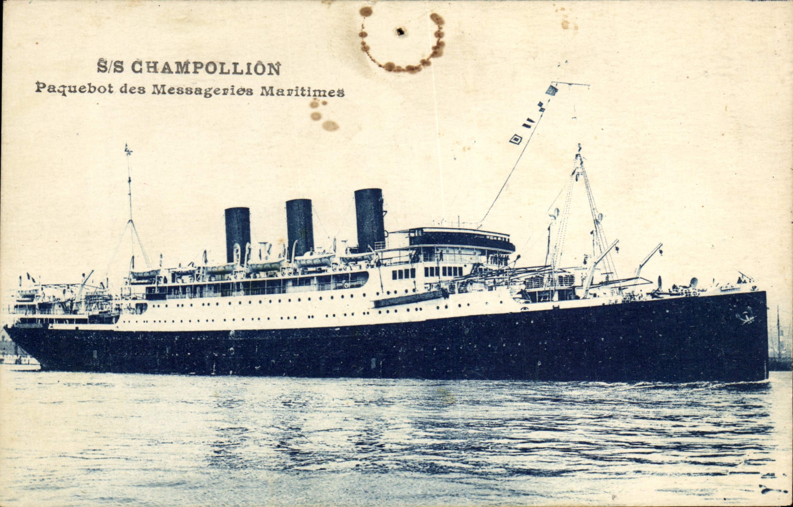 S/S CHAMPOLLION — Paquebot des Messageries Maritimes — éditeur CPAPHIL, n° III