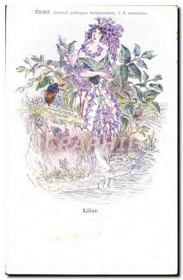 Lilas — illustration pour le journal ÉCLAIR — Éditeur : ÉCLAIR, à 5 centimes