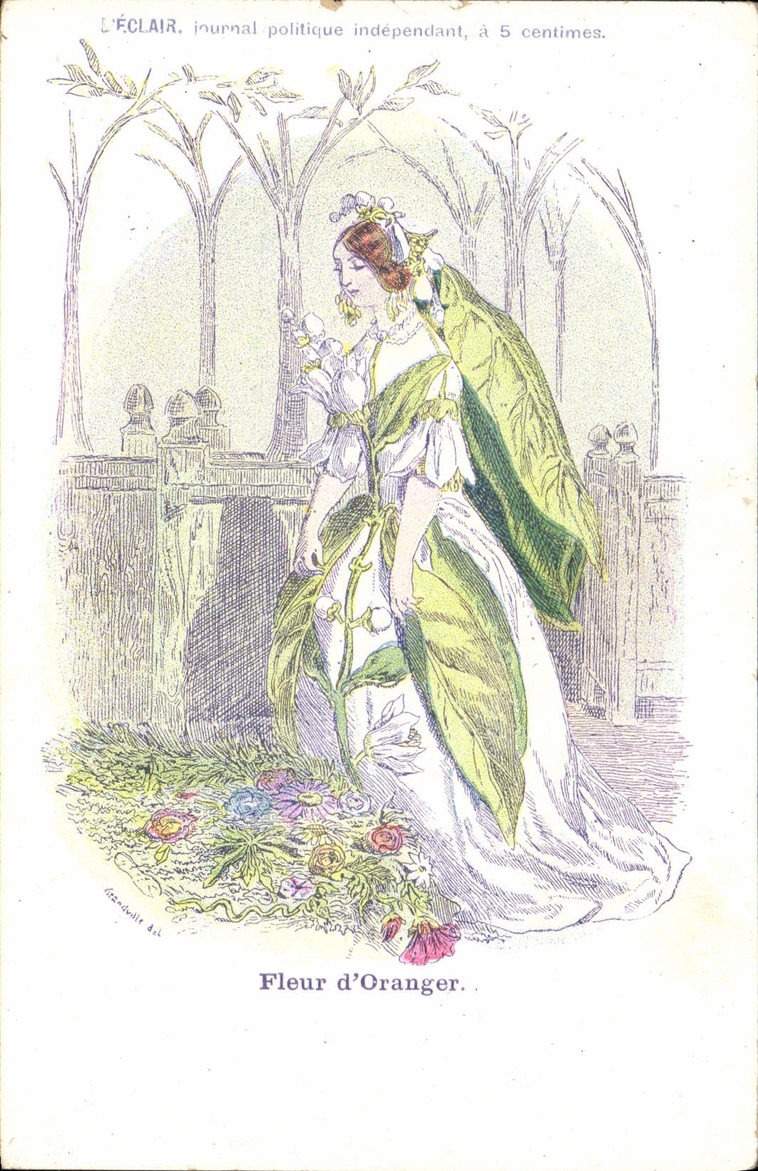 Fleur d'Oranger — illustration pour L'Éclair, journal politique indépendant — Grégoire dit Grégoire