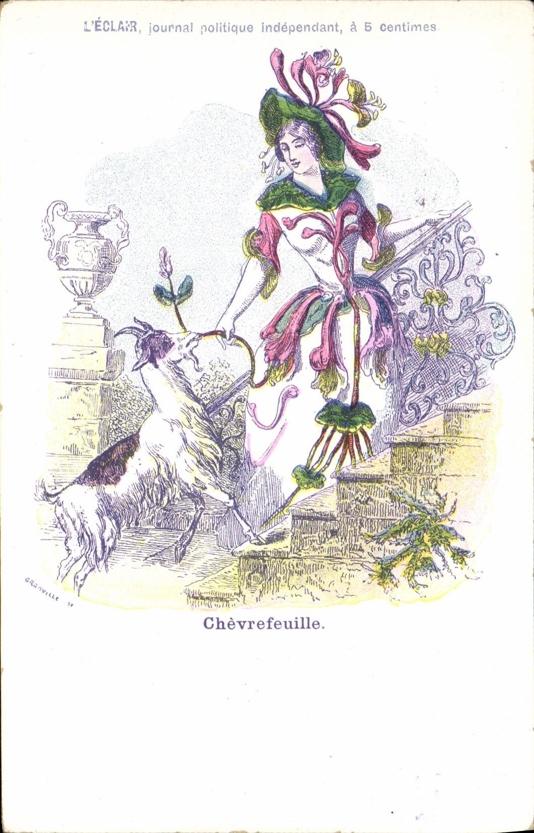 Chèvrefeuille — allégorie pour le journal L'Éclair — éditeur Grünwaller, n° 34