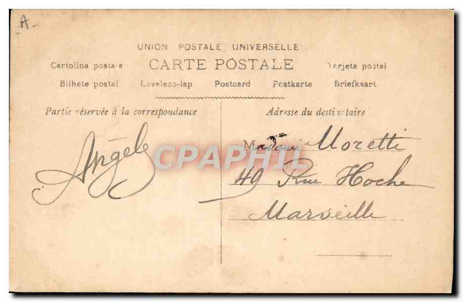 CPA Fantaisie Prenom Marie — Verso