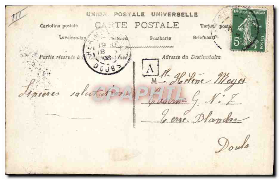 CPA Fantaisie Prenom Marie — Rückseite