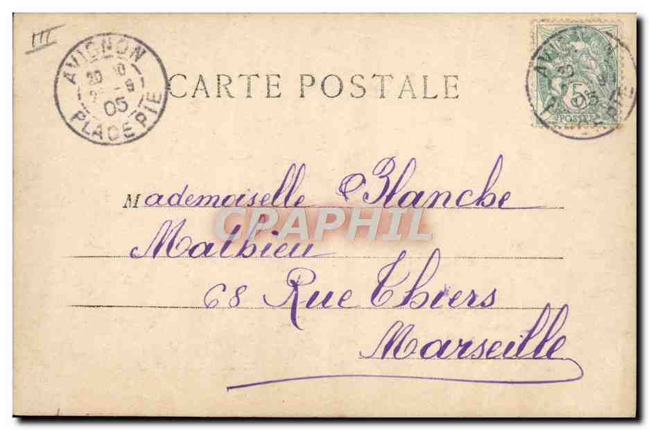 CPA Fantaisie Prenom Blanche — Rückseite