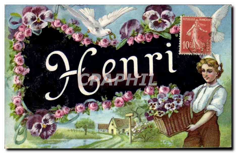 CPA Fantaisie Prenom Henri