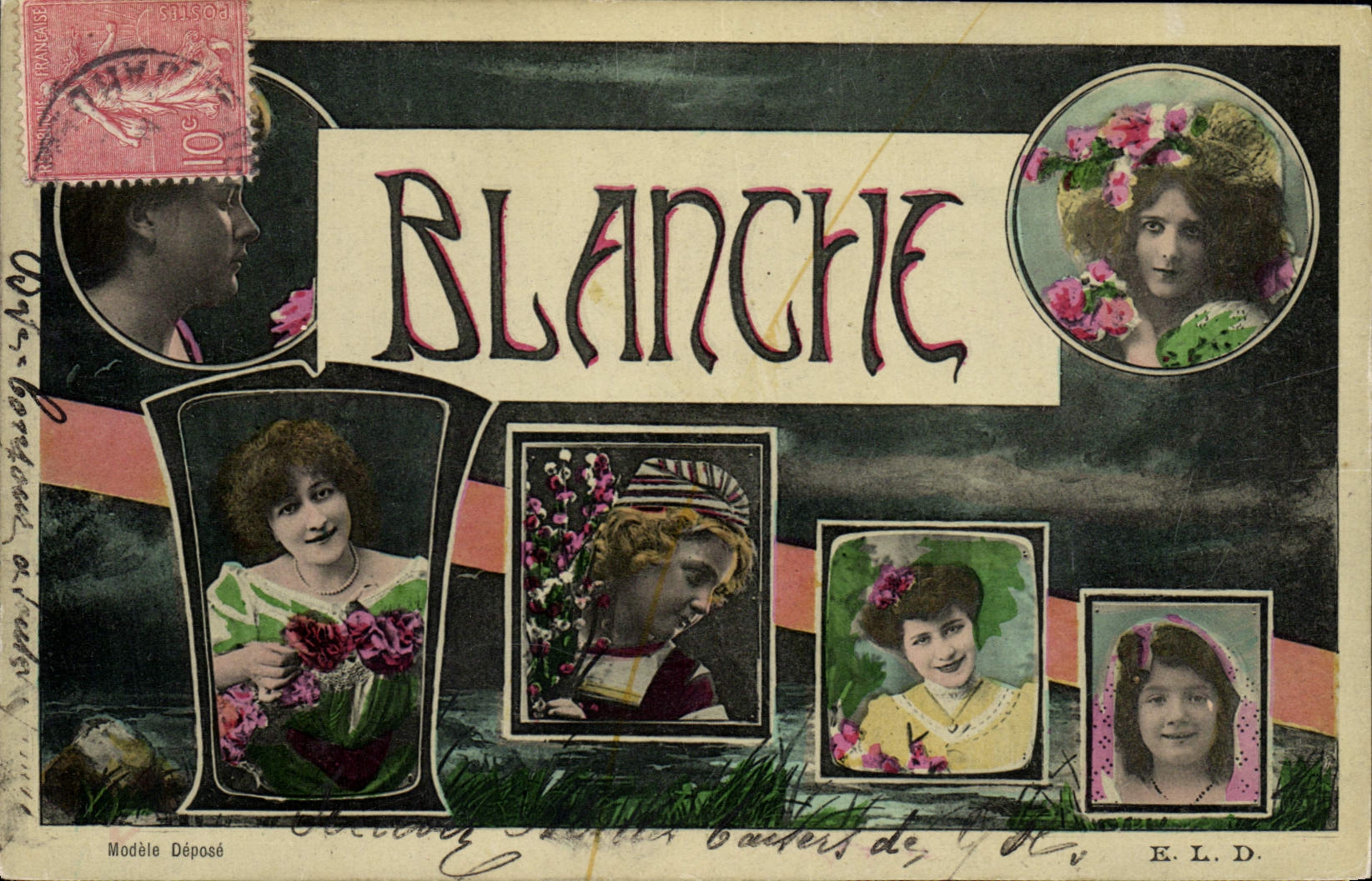 CPA Fantaisie Prenom Blanche