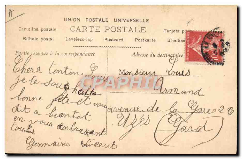 CPA Fantaisie Prenom Louis — Rückseite