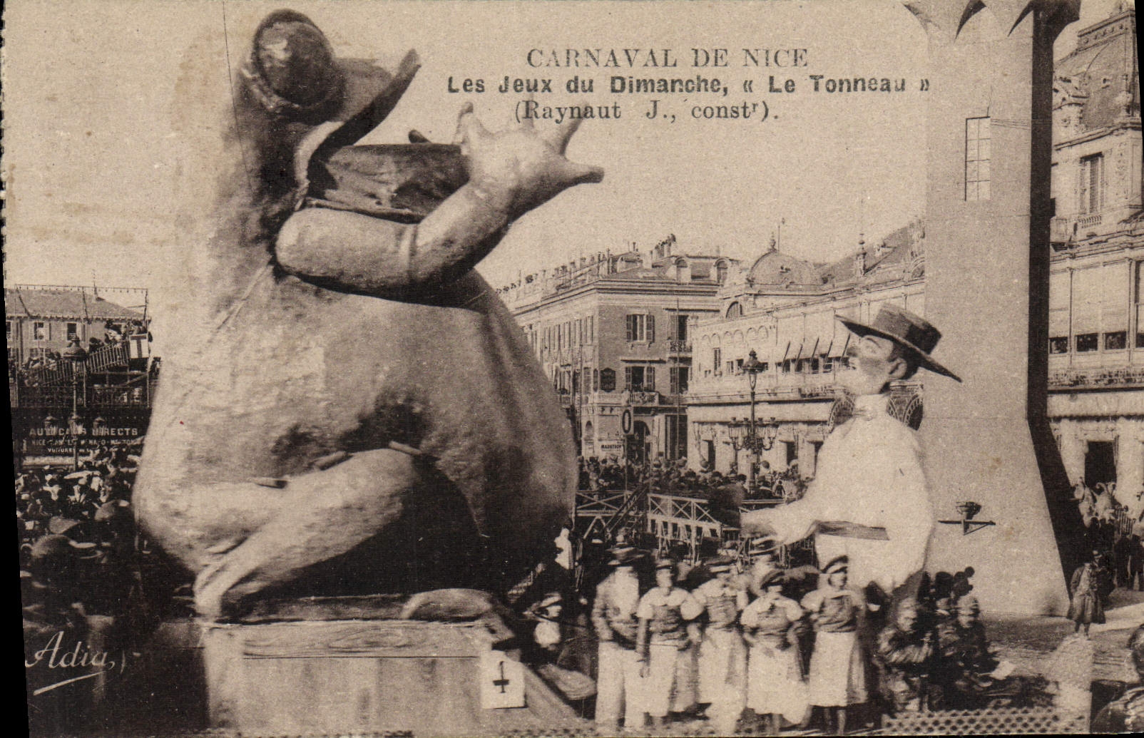 Carnaval de Nice — Les Jeux du Dimanche, « Le Tonneau » (Raynaut J., constr.) — Adia, Nice