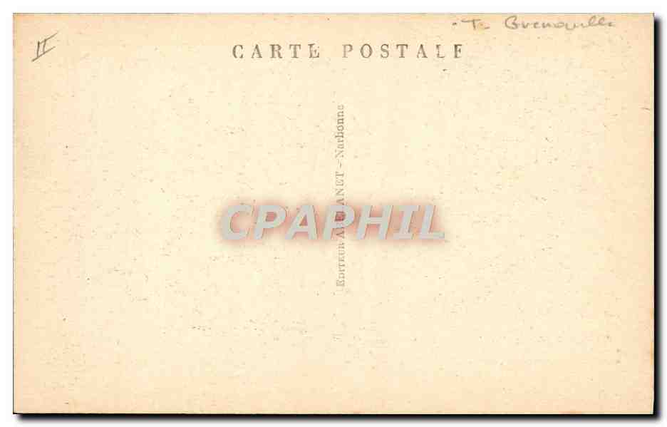 CPA Grenouille Crapaud Narbonne Eglis St paul Le benitier a la grenouille legendaire — Rückseite