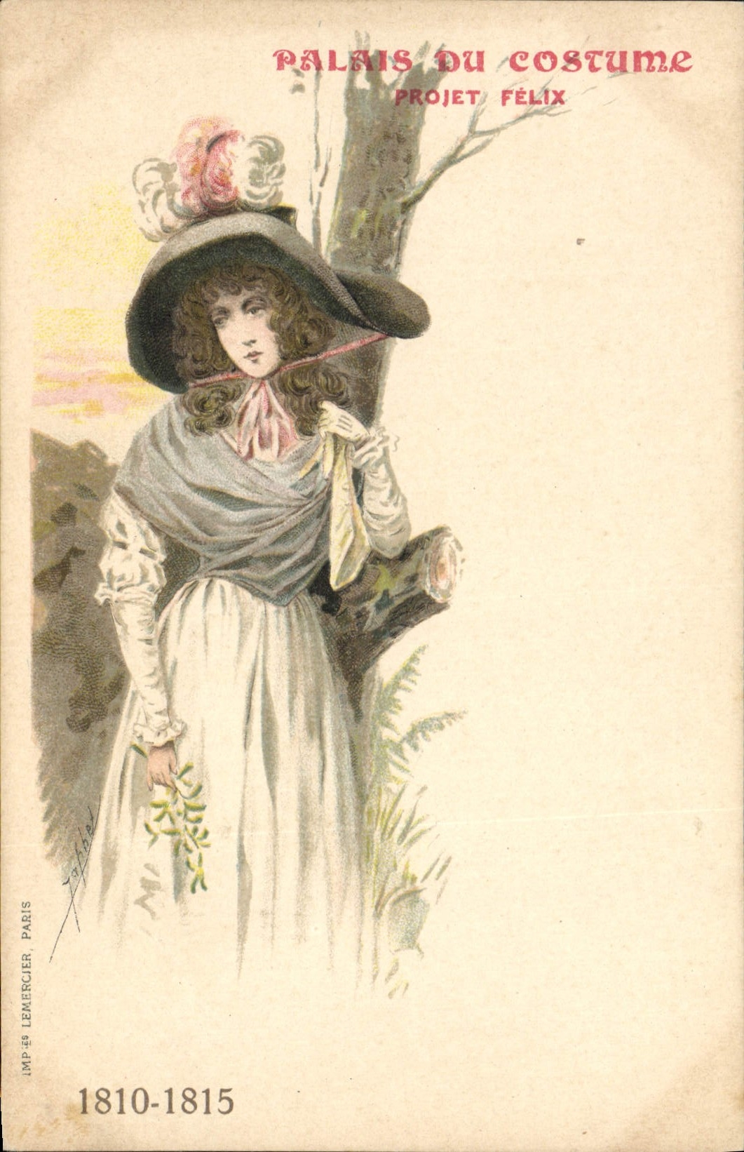 CPA Illustrateur Palais du Costume Projet Felix 1810 1815