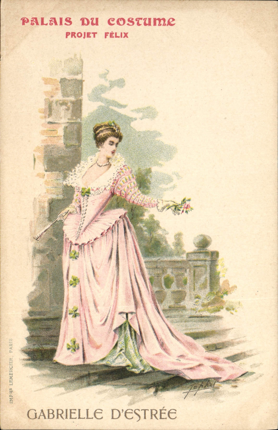 CPA Illustrateur Palais du Costume Projet Felix Gabrielle d'Estree