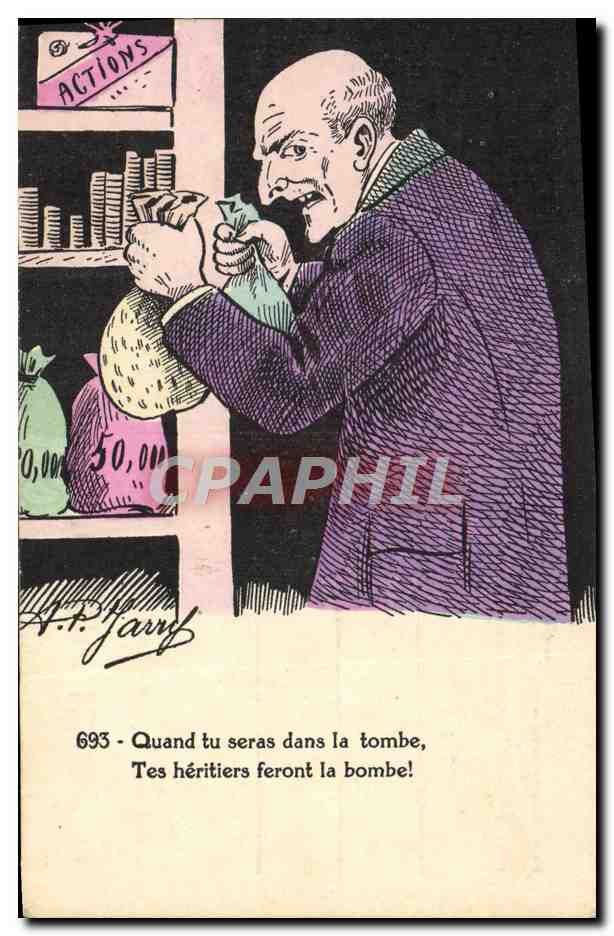 CPA Illustrateur Jarru Avarice Avare