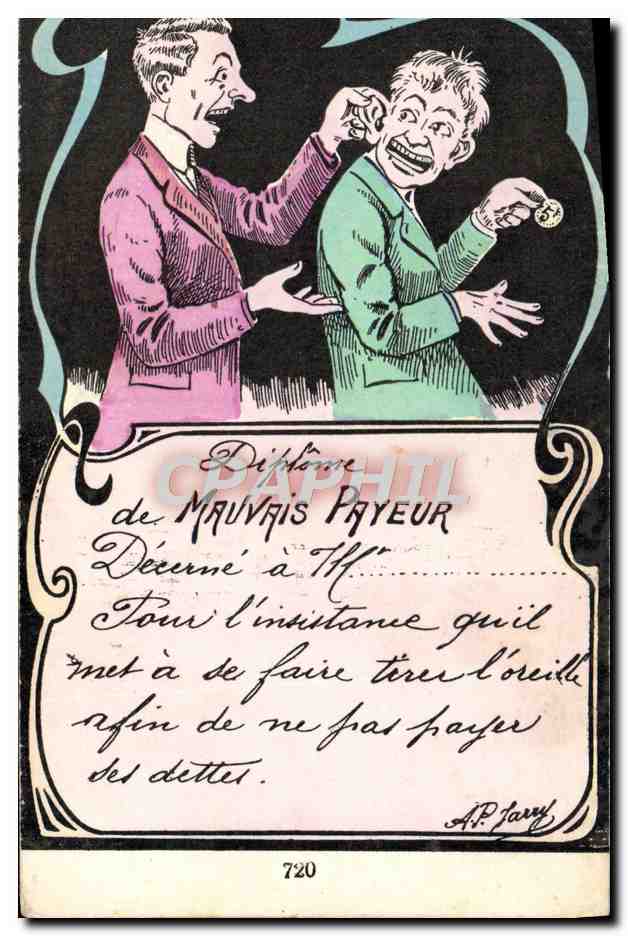 CPA Illustrateur Jarry Mauvais payeur