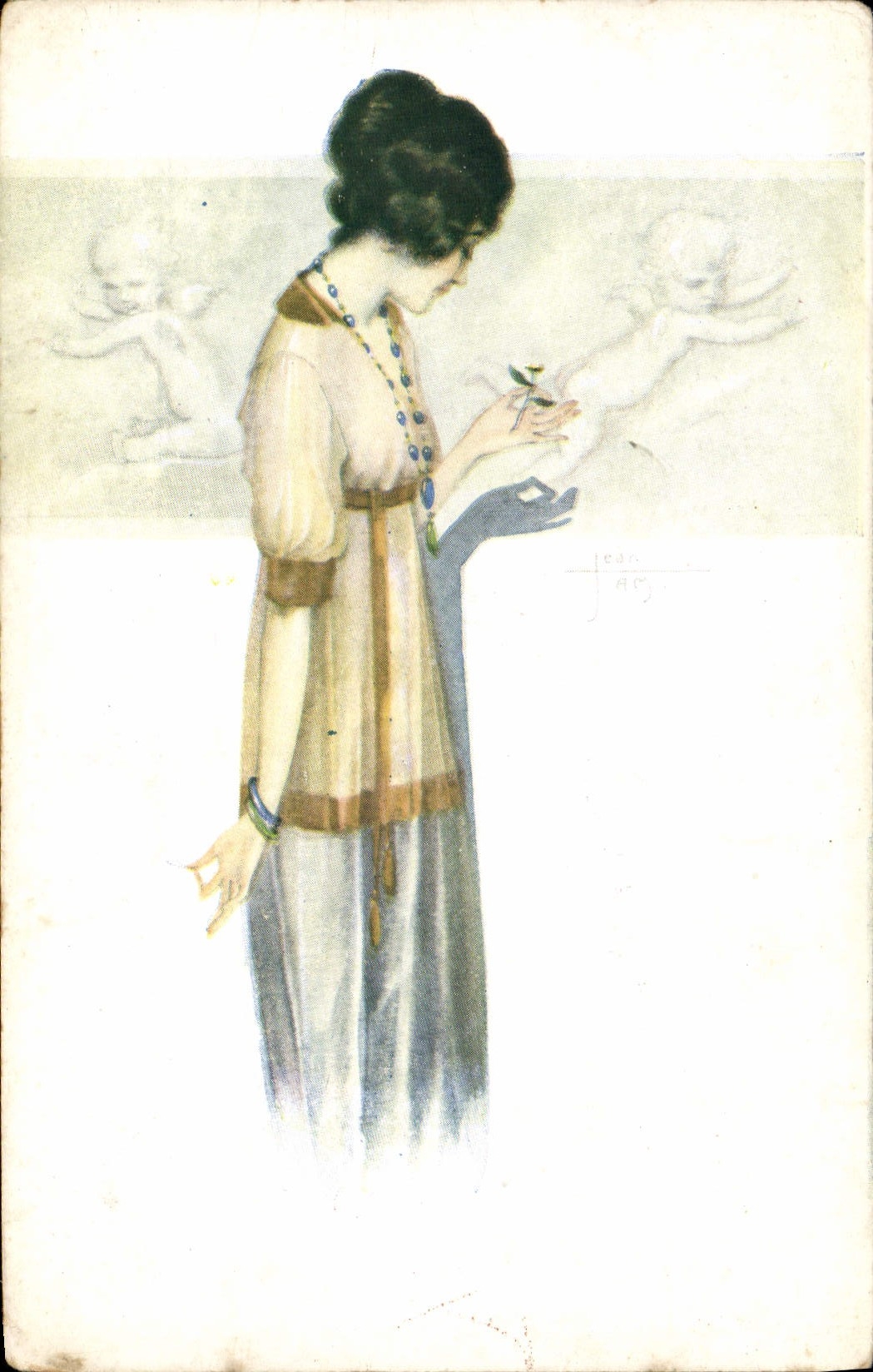Jeunes Filles et Marguerites — Série 73 — R. & C. Lampe, Édit. — Paris