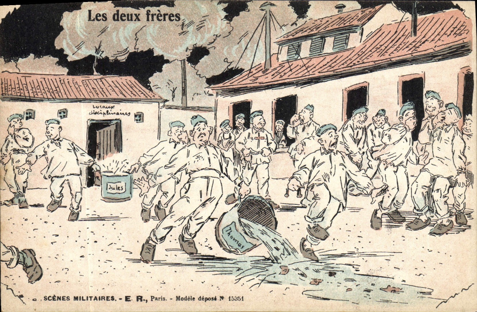 Les deux frères — Scènes militaires — E. R., Paris, N° 15381