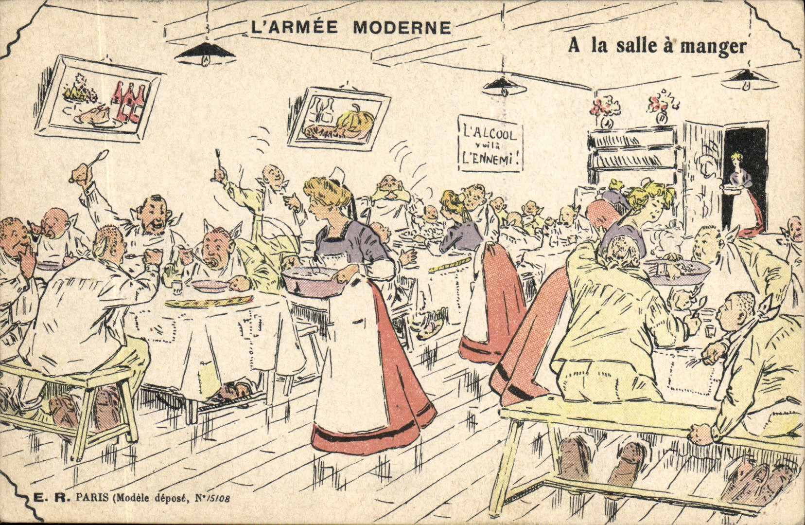 L'Armée Moderne — À la salle à manger — E.R. Paris, N°15/08