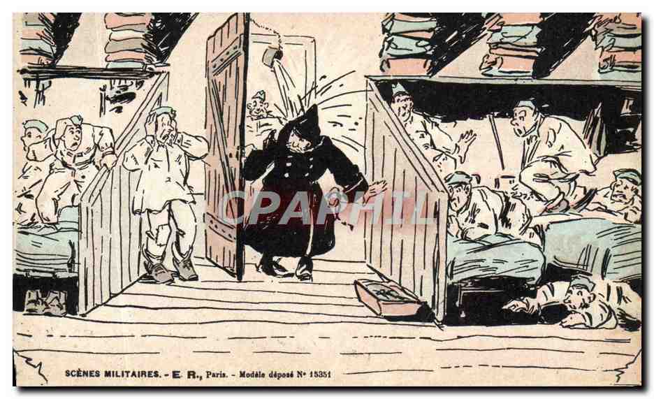 Scènes Militaires — E.R., Paris — Modèle déposé N° 15351