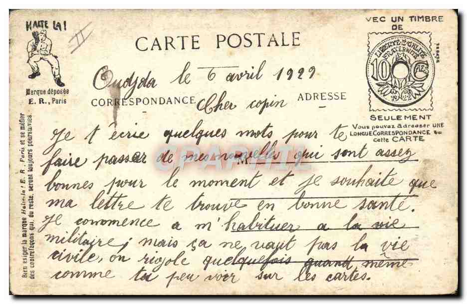 Scènes Militaires — Aux Polochons !! — E.R. Paris, n° 14877 — Reverso
