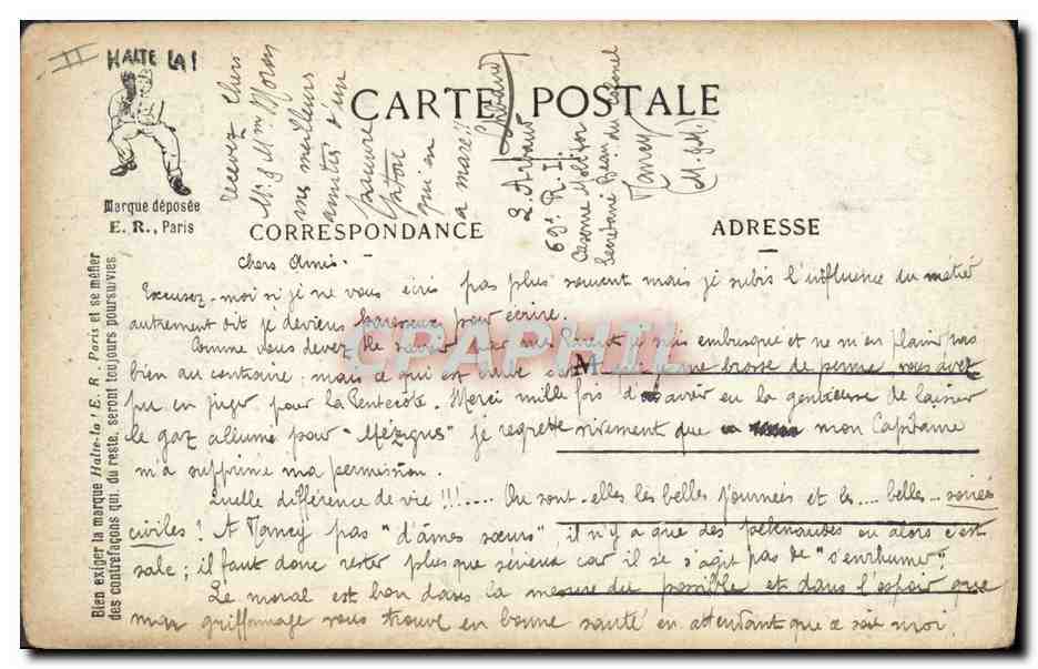 Un Réveil en Musique — Scènes Militaires — E. R. Paris — Modèle Déposé — Reverso