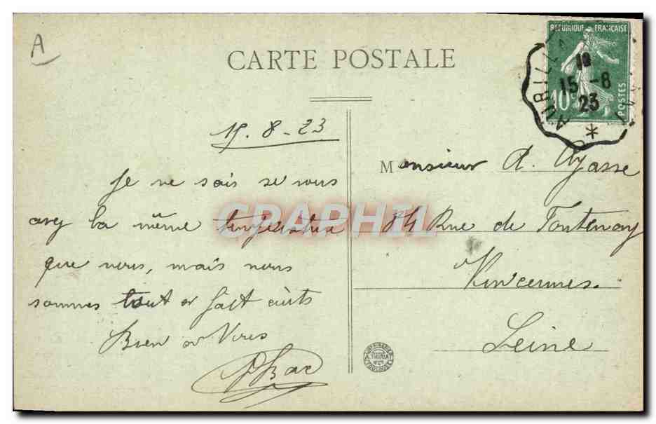 La Bourrée — En Auvergne — 34. La Bourrée — L.B.A. — Verso