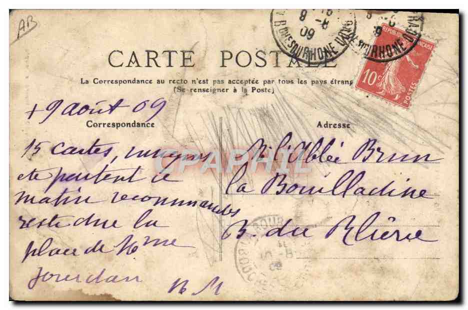 CPA Folklore Auvergne Types de paysans Heureux couple — Rückseite
