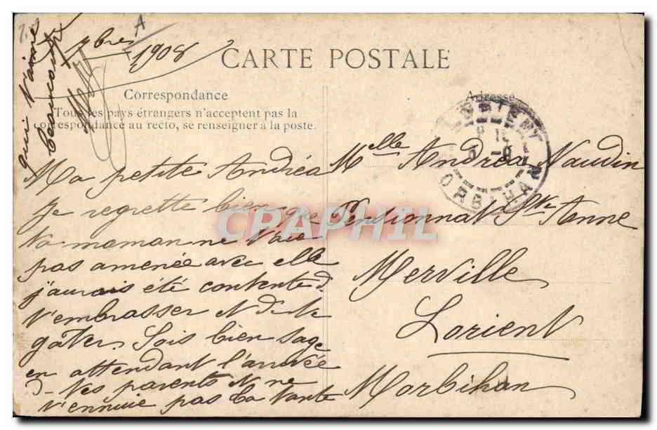 CPA Folklore Auvergne La bourree — Verso