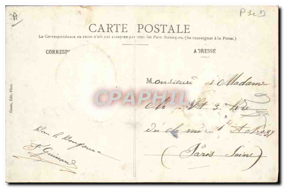 CPA Folklore Auvergne La Bourree du Puy de Dome — Verso