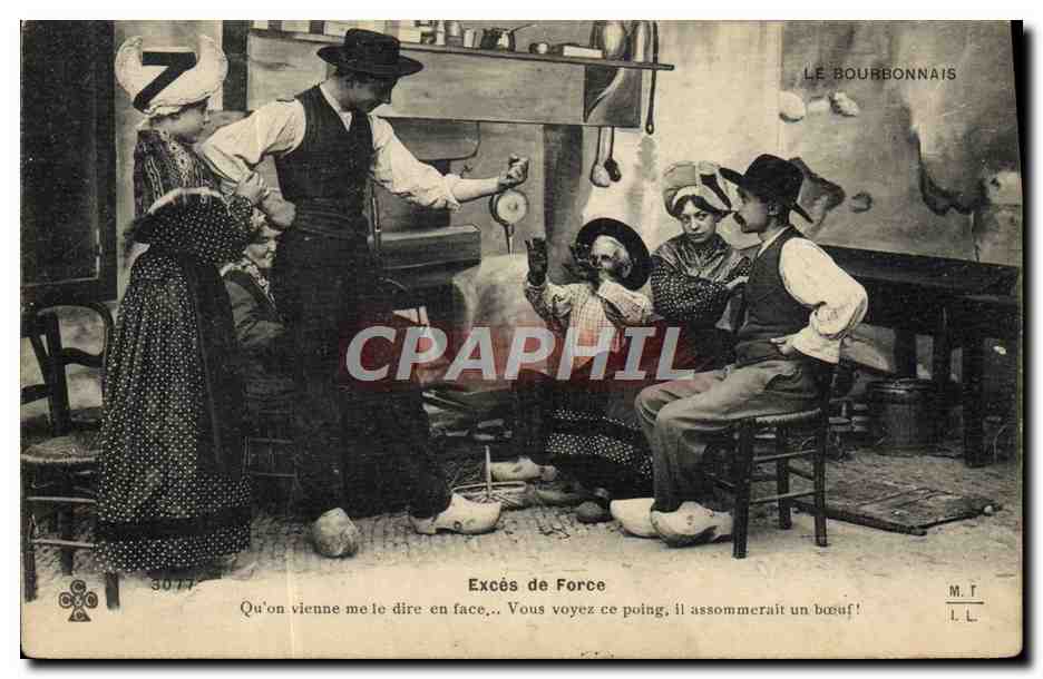 CPA Folklore Bourbonnais Exces de noce 