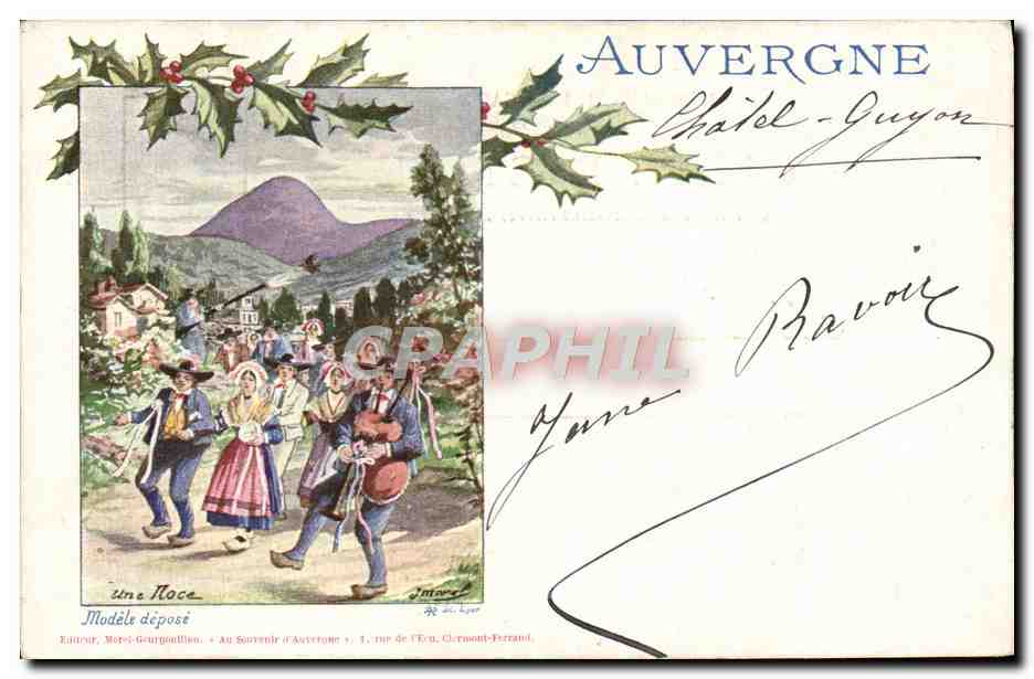 CPA Folklore Auvergne Une noce Mariage