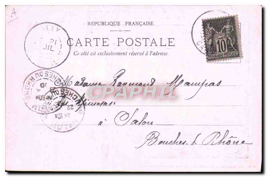 CPA Folklore Auvergne La Bourree — Verso