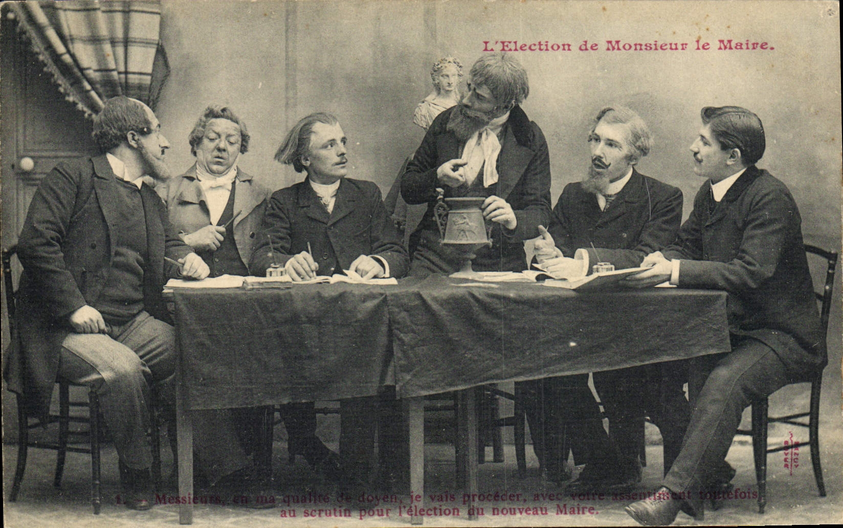 CPA L'election de Monsieur le maire 