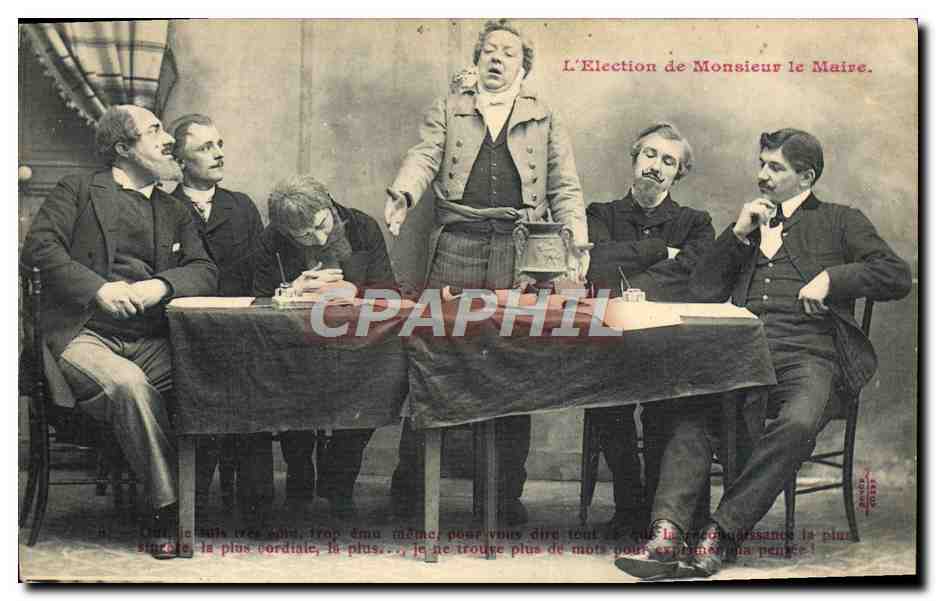 CPA L'election de Monsieur le maire 