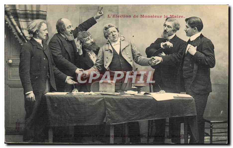 CPA L'election de Monsieur le maire 