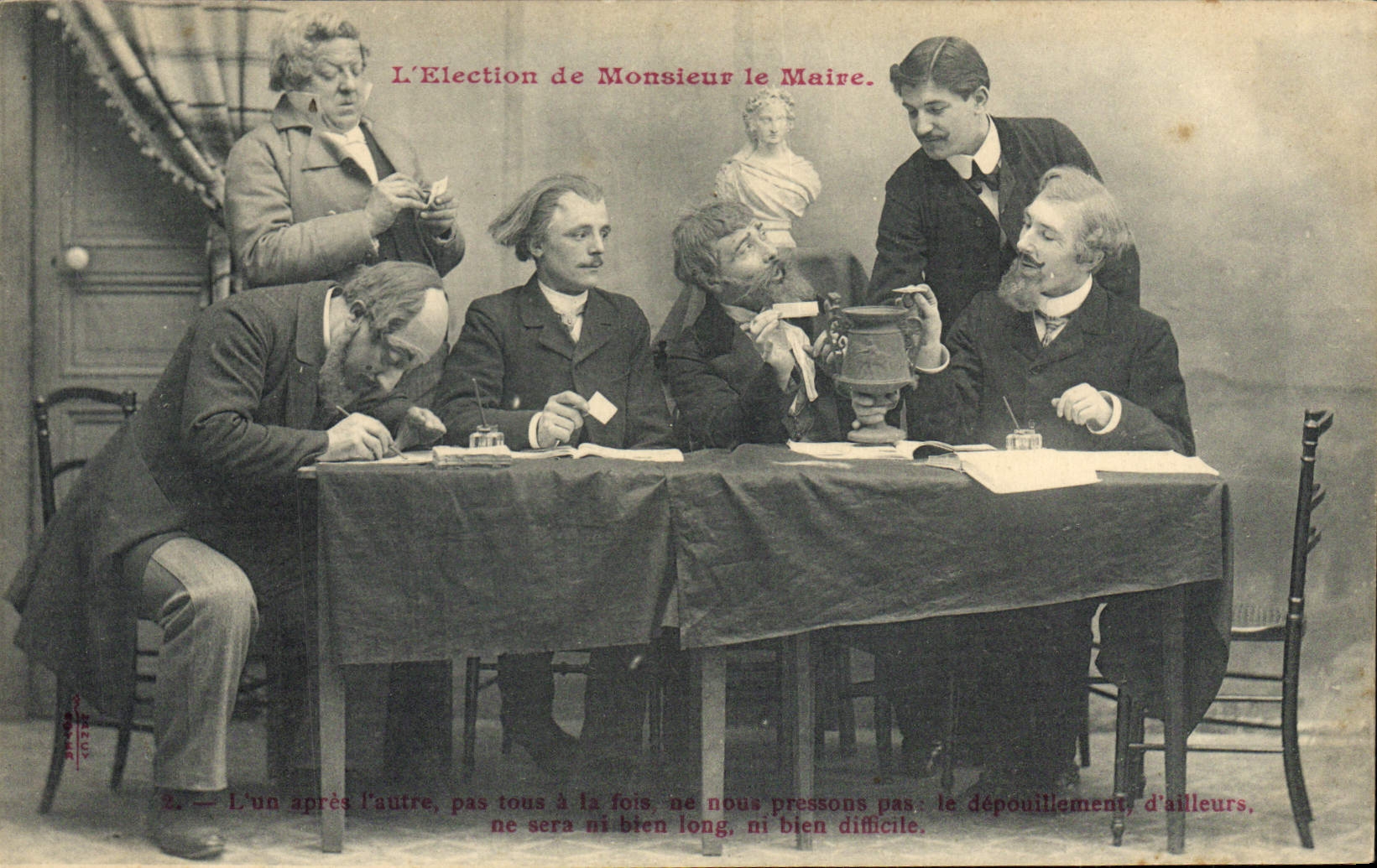 CPA L'election de Monsieur le maire 