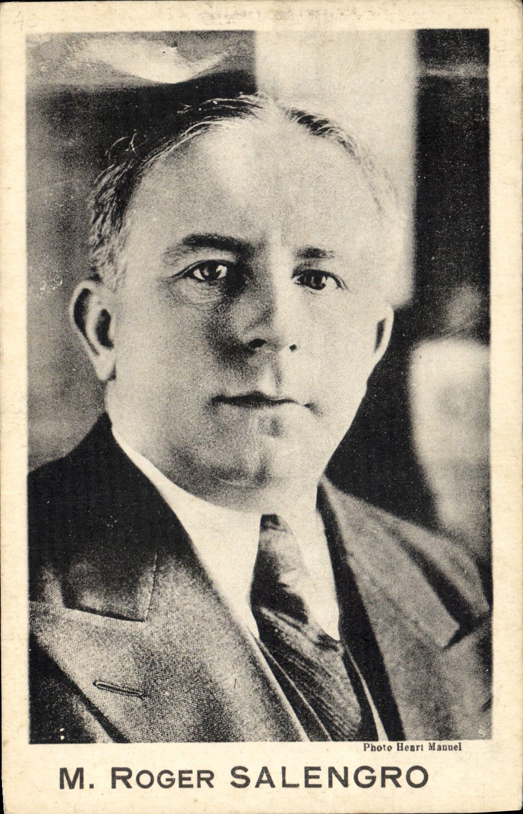 M. Roger Salengro — portrait — Photo Henri Manuel